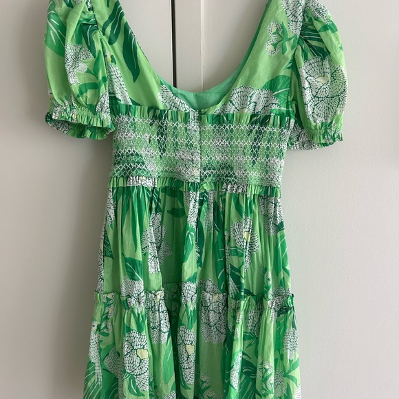 Farm Rio Dew Drop Floral Green Mini Sz 6 - Picture 6 of 7